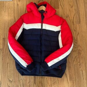 Gap Red, White, and Blue Puffer Jacket